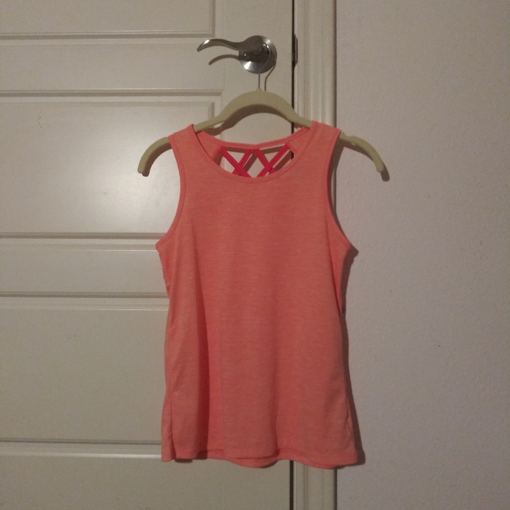 champion orange athletic tank top